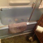 New white tub installation