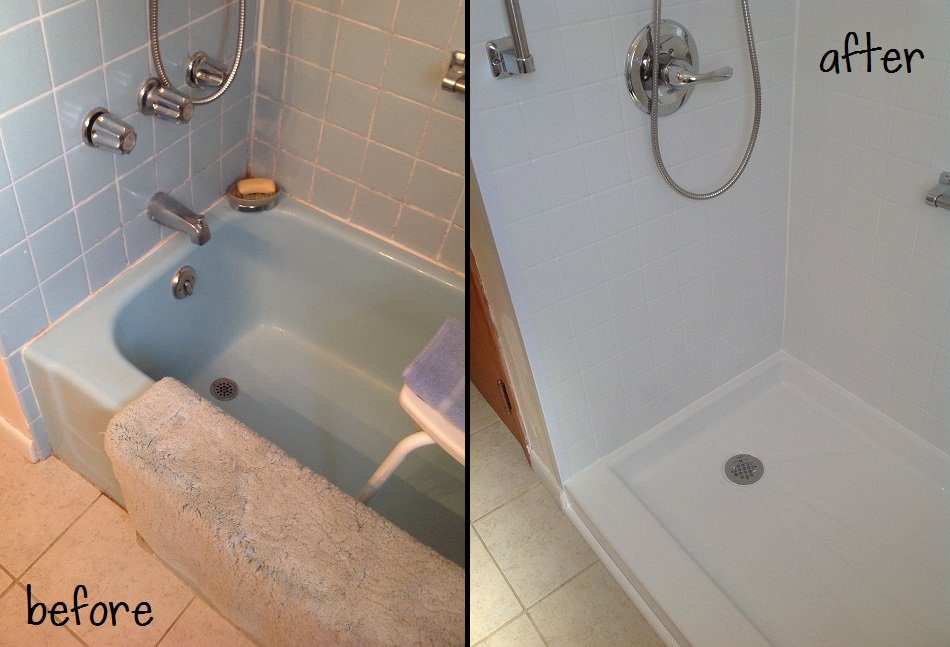 tub to shower_before & after