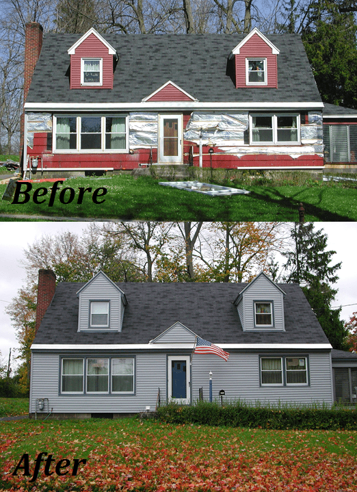 siding before and after