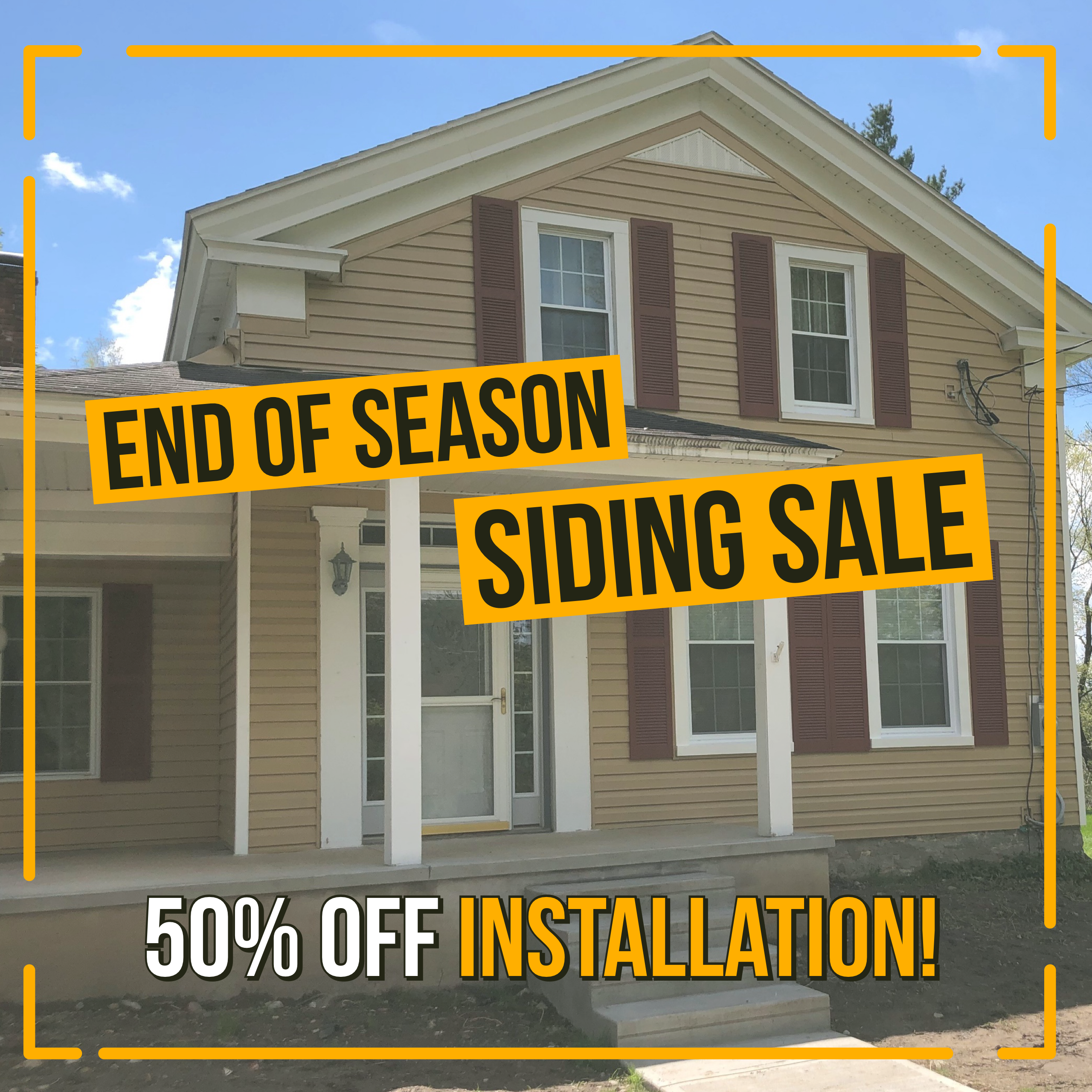 50% Installation sale