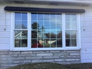 mulled double hung picture window